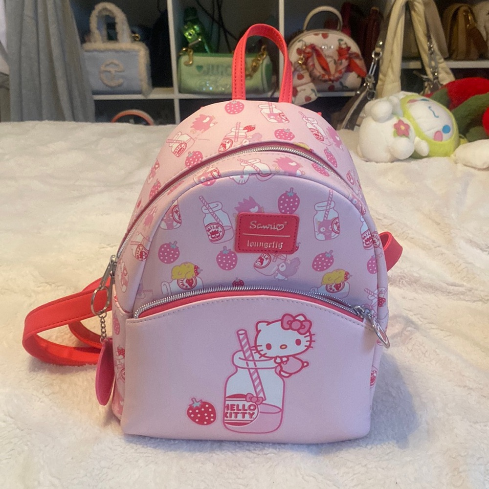 Loungefly Hello Kitty Strawberry Milk Backpack